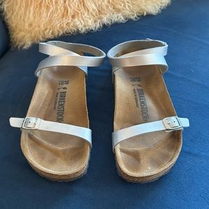 Silver Daloa Birkenstocks